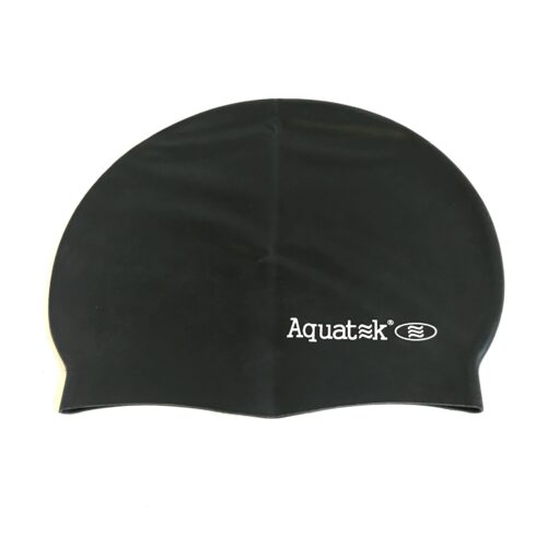 Aquatek silicon adult swim cap black
