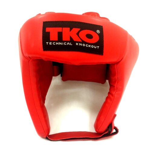 TKO Boxing Head Guard Protector Youth Red