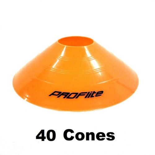 Proflite Set of 40 Training Agility Cones - 2 inch Orange (Kit)