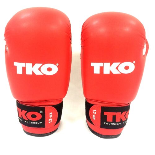 TKO Training Boxing Leather Gloves Red