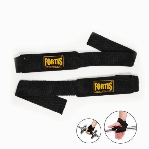 Fortis Weight Lifting Straps Black