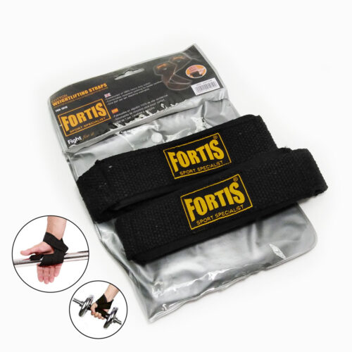 Fortis Weight Lifting Straps Black