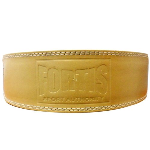 Fortis leather weight lifting belt 4 inch size XL natural