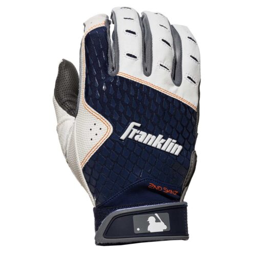 Franklin Sports 2nd-Skinz Batting Gloves Gray Navy Youth