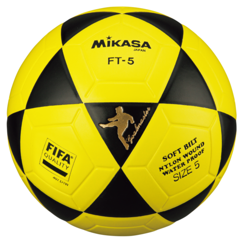 Mikasa FT5 Goal Master Soccer Ball Size 5 Official FootVolley Ball Black Yellow