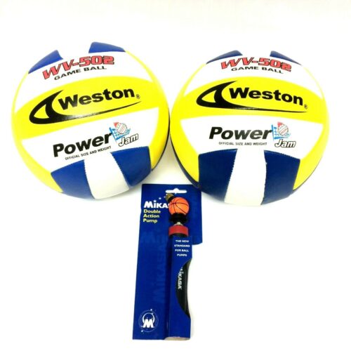 2 Pack Weston WV502 Power Jam Volleyball With Manual Pump