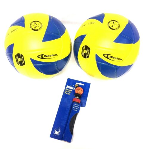 2 Pack Weston WV1000 Volleyball With Manual Pump