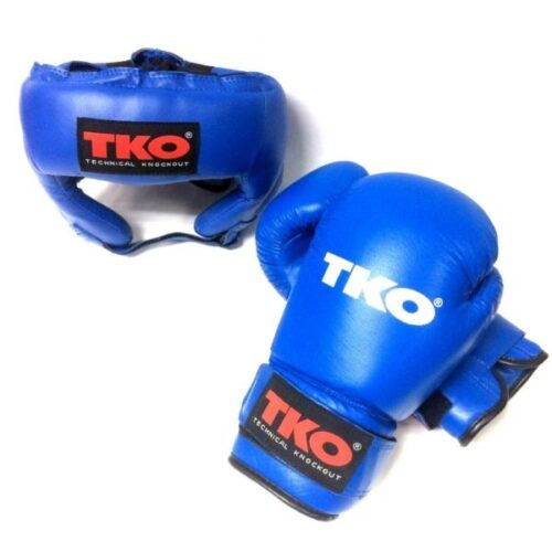 TKO Boxing Head Guard Pro Training Gloves Leather kit