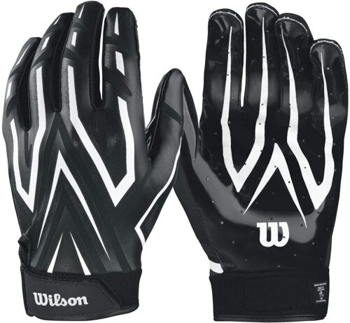 Wilson The Clutch Skill Football Receiver Glove Adult Black Pair