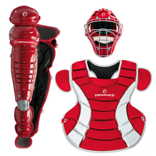 Tamanaco Baseball/Softball Catchers Gear Adult Set Scarlet