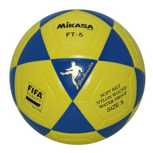 Mikasa FT5 Goal Master FIFA Soccer Ball Size 5 Official FootVolley Ball FT-5 Blue-Yellow