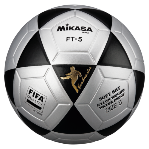 Mikasa FT5 Goal Master FIFA Soccer Ball Size 5 Official FootVolley Ball FT-5 Black-Grey