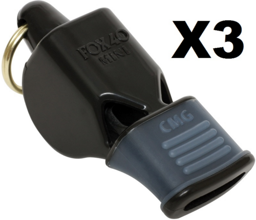 FOX40 Whistle Mini CMG Black 3 Pack Kit