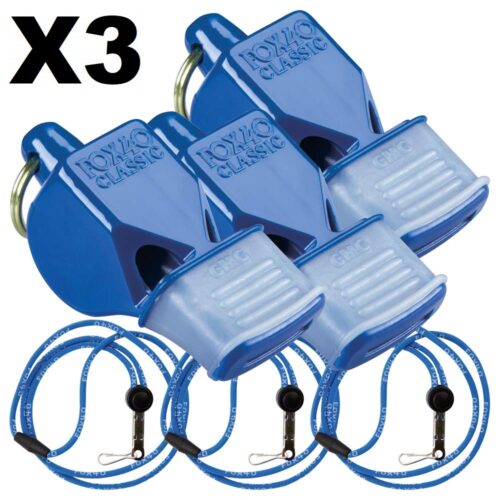 Fox 40 Classic CMG w/Breakaway Lanyard 3 Pack Blue Kit