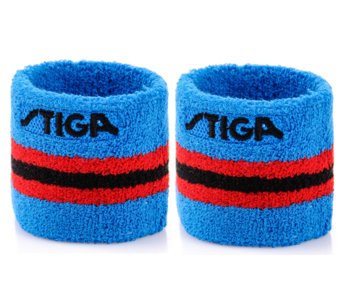 Stiga Table Tennis Ping pong Wristband One Size Blue -Sold by Pair
