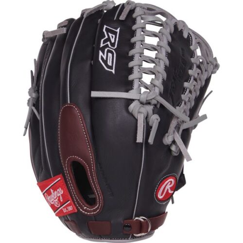 Rawlings R9 Series Finger-Shift Outfield Baseball and Softball Glove 12.75 Inches RHT