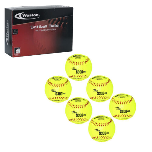 Weston S300Y Softball 12 Inches Yellow 6-Pack