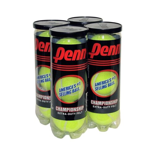 Penn Championship Extra Duty Felt Tennis Balls 4-Cans (12 Balls)