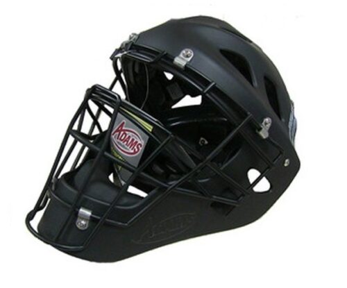 Adams High Performance Matte Baseball Catcher's Helmet Adjustable One Size Fits Most (Black)