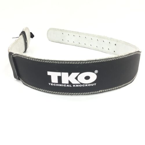 TKO Mens 4" Padded Leather Weightlifting Belt Size M Black
