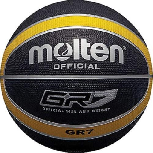Molten BGR7 Rubber Basketball Size 7 - 29.5" Black Yellow