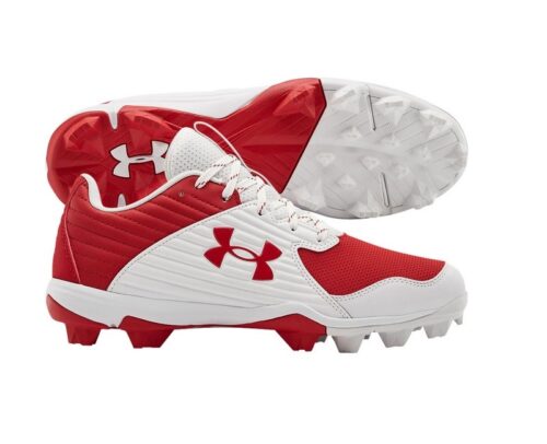 Under Armour Leadoff Low RM Molded Youth Baseball Cleats Size 6Y Scarlet