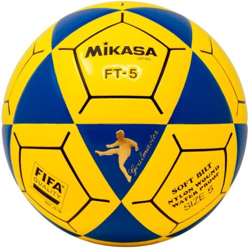 Mikasa FT5 Goal Master Soccer Ball Size 5 Official FootVolley Ball Yellow Blue/line Black
