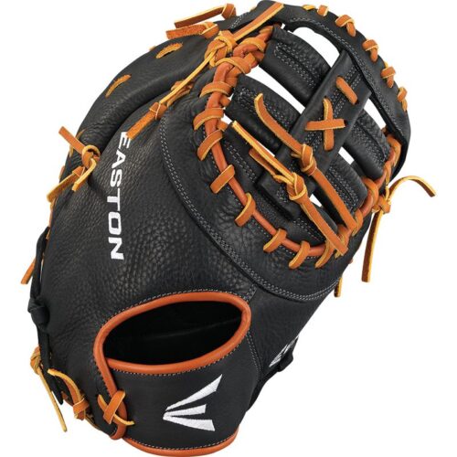 Easton Game Day GDC3 Baseball Leather 12.75" First Base Glove/Mitt, Black/Tan RHT