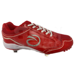 Tamanaco Baseball/Softball Shoes With Metal Cleats, Size 10 Red