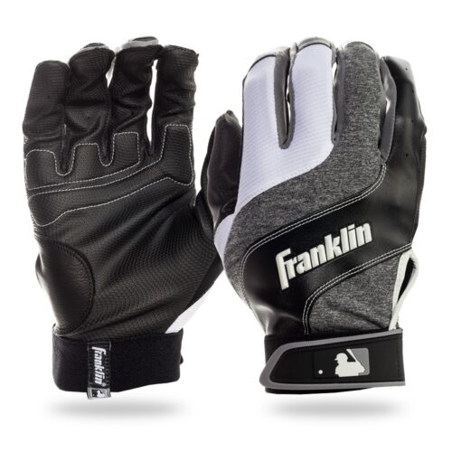 Franklin Shock-Wave Batting Gloves Youth Grey White Black Pair