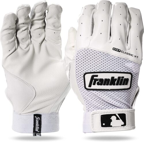 Franklin Classic XT Baseball Batting Gloves Pair White - Adult Large