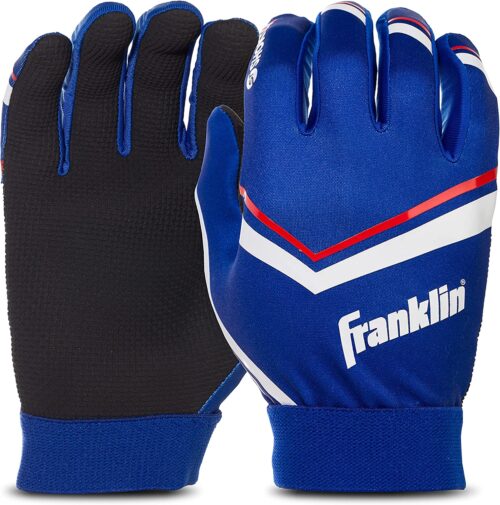 Franklin Football Receiver Kids Gloves Shoktak size Large Blue