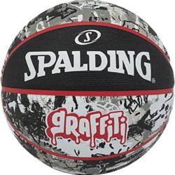 Spalding Graffiti Rubber Basketball Official Full Size 7 (Black-Red)