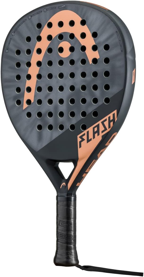 HEAD FLASH Padel Racquet Coal/Grey 2023 - Image 6