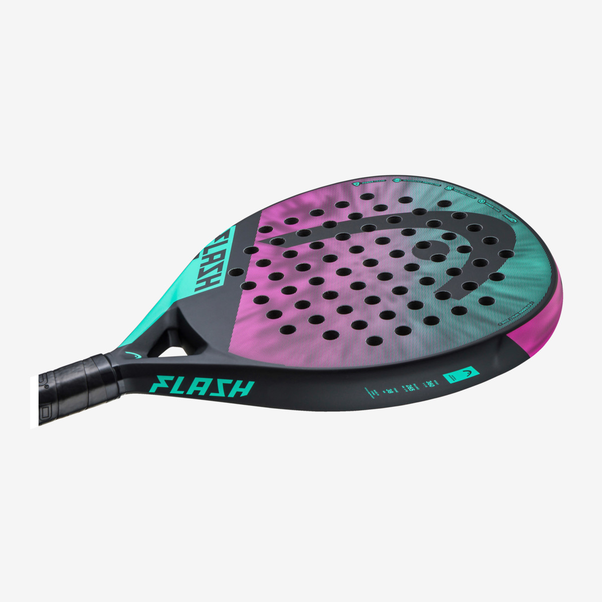 HEAD FLASH Padel Racquet Mint/Pink 2023 - Image 3