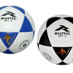 Runic RFT5 Soccer Ball Goal Master size 5 Blue and Black 2 Pack