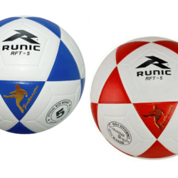 Runic RFT5 Soccer Ball Goal Master size 5 Red and Blue 2 Pack