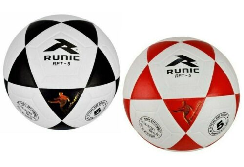 Runic RFT5 Soccer Ball Goal Master size 5 Black and Red 2 Pack