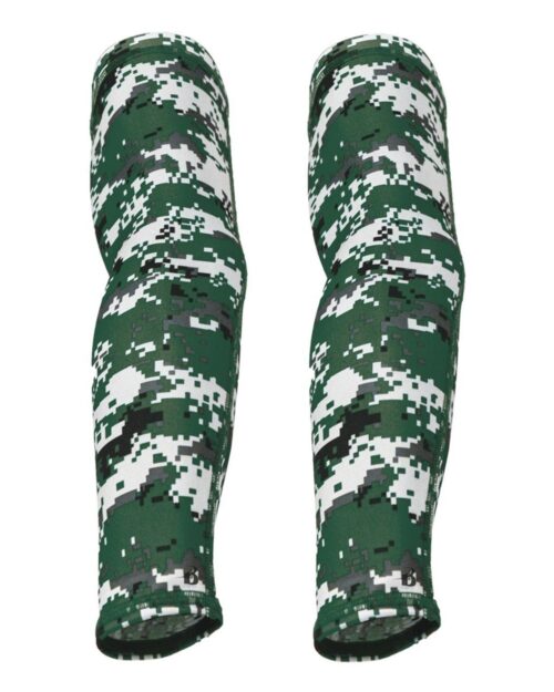Badger Compression Arm Sleeve Youth Green Camo Size S/M Pair