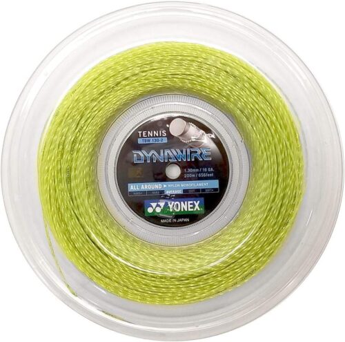 YONEX Dynawire 16/1.30 Tennis String Reel, 200m/656 feet Yellow