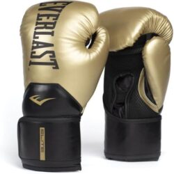 Everlast Elite 2 Boxing Gloves, Gold/Black 10 oz.