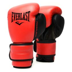 Everlast PowerLock2 Boxing Training Gloves Black/Red 16 oz.
