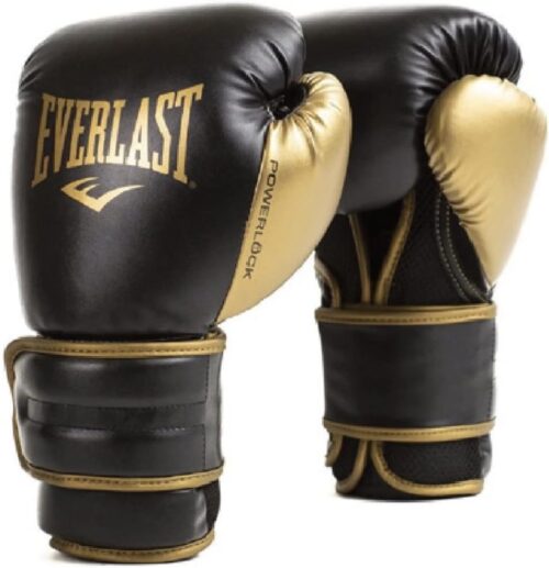 Everlast PowerLock2 Training Gloves Black/Gold 16 oz.