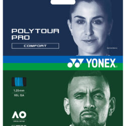 Yonex Poly Tour Pro Comfort Tennis String, 1.25 mm 16L GA Set 2 Packs Blue