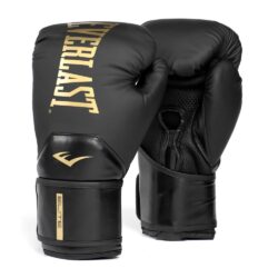 Everlast Elite 2 Boxing Gloves, Black/Gold 10 oz.