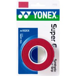 Yonex AC102EX Wet Super Grap Overgrip 3 Pack - Wine Red