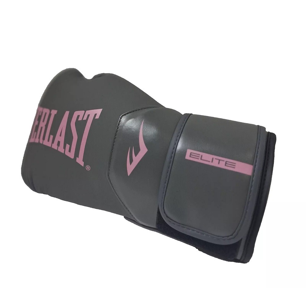 Everlast Elite 2 Boxing Gloves, Gray/Pink 12 oz. - Image 4