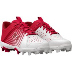 Under Armour Leadoff Low RM Molded Youth Baseball Cleats Scarlet