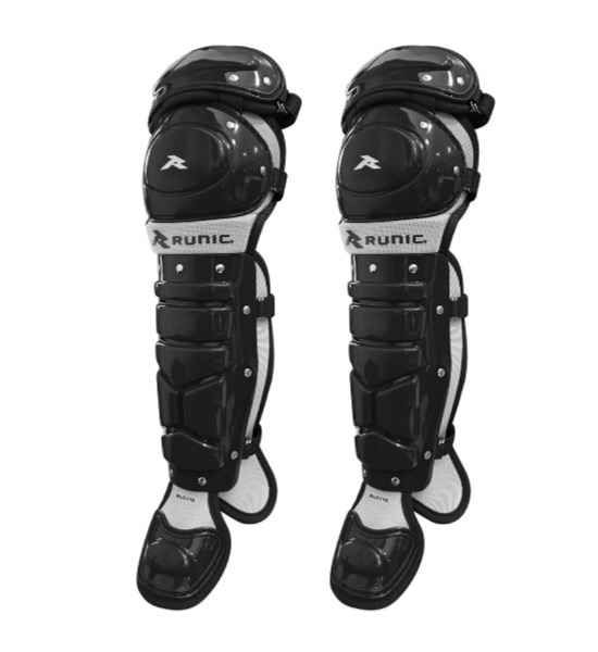 Runic Baseball Leg Guards Adult, 17 Inches Black