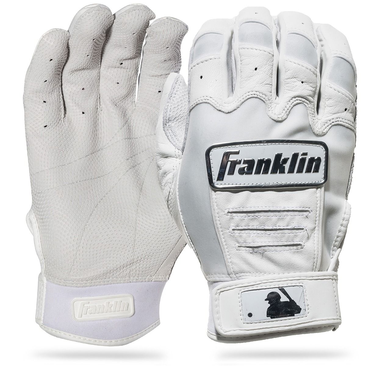 Franklin CFX Pro Youth Batting Gloves Chrome White, size Small
